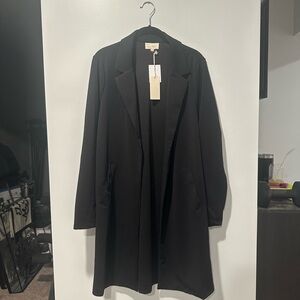 Melloday Long Line Blazer in Black